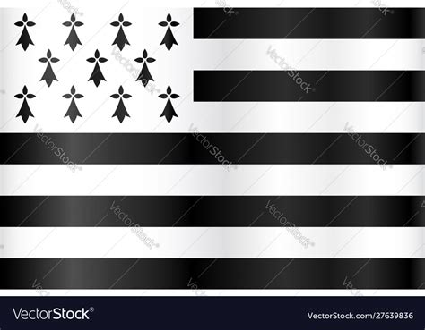 Breton flag - flag brittany france Royalty Free Vector Image