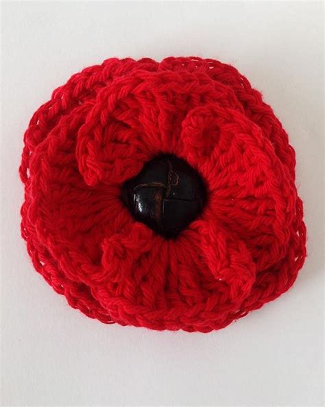 Button Poppy – Free Crochet Pattern | KNITTING & CROCHET FLOWERS | Pinterest | Free crochet ...