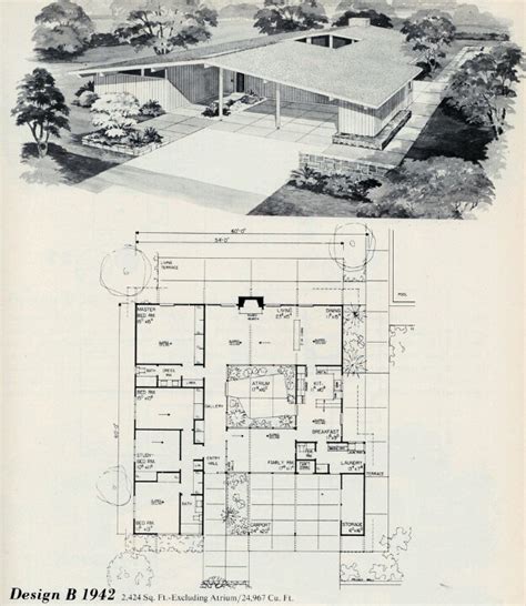 50 Mid Century Modern House Plans With Atrium Memorable – New Home ...