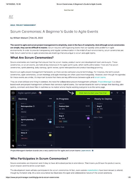 Agile Ceremonies | PDF