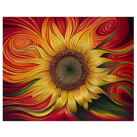 Sunflower Swirls | Abstract painting, Sunflower painting, Sunflower art