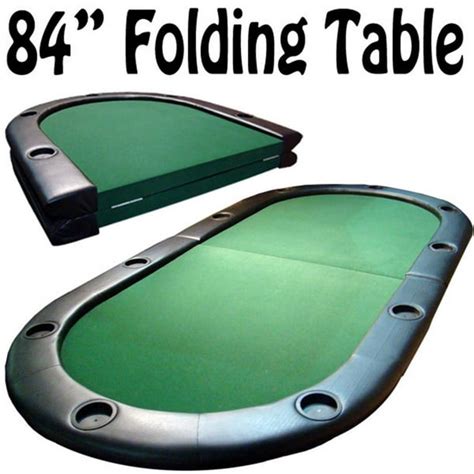 10 Player Center Fold Poker Table with Folding Legs 84"x 42" - Walmart.com - Walmart.com