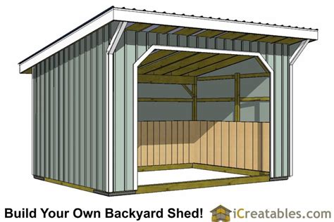 12x16 run in shed | Loafing shed, Run in shed, Diy shed plans