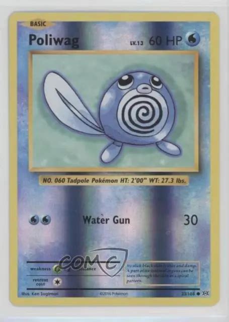 2016 POKÉMON XY Evolutions 20th Anniversary Reverse Foil Poliwag #23 10os EUR 1,24 - PicClick FR