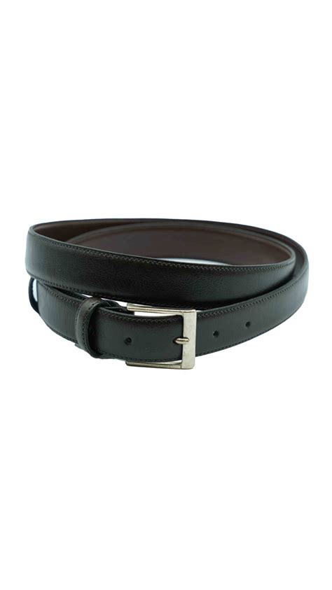 Black Leather Grain Belt - Esclot Suit Tailors London