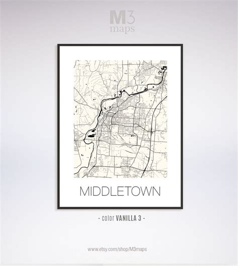 Middletown Ohio Middletown OH Map Middletown Map Middletown - Etsy