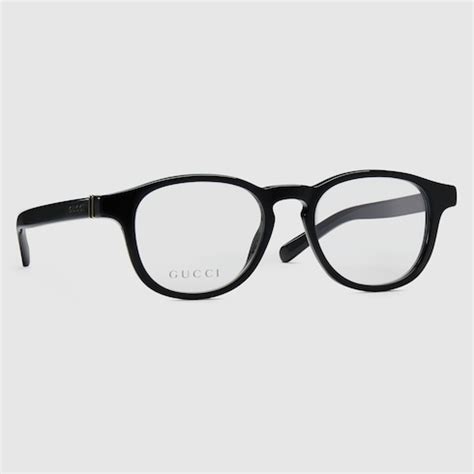 Round optical frame in black | GUCCI® US