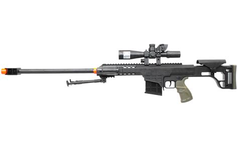 UKARMS M82 Spring Airsoft Sniper Rifle w/ Flashlight, Laser & Bipod | Airsoftnmore.com