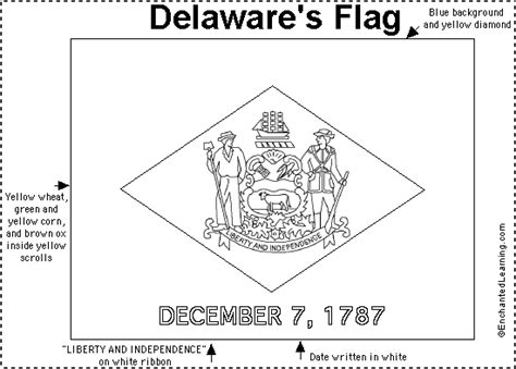 Delaware Flag Printout - EnchantedLearning.com