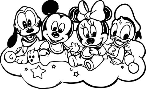 Coloring Pages Of Baby Mickey Mouse And Friends - coloringpages2019