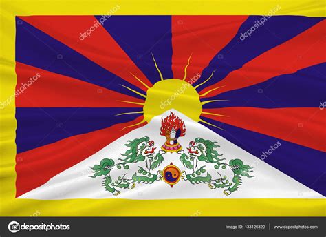 Flag of Tibet Autonomous Region in China Stock Photo by ©dique.bk.ru 133126320