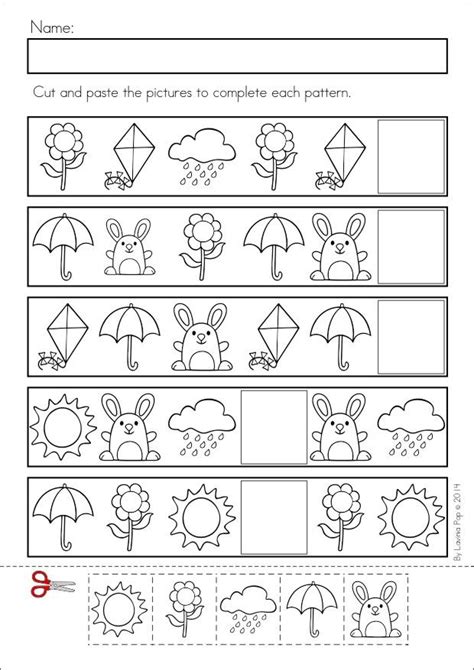 Pattern worksheet for kids | Crafts and Worksheets for Preschool,Toddler and Kindergarten