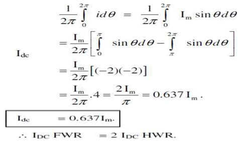 Full-Wave Rectifier Average Value Derivation