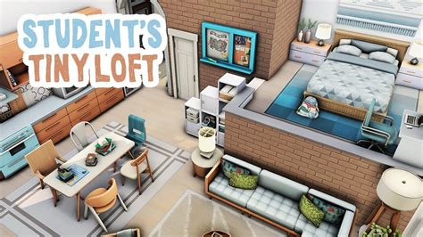 Student's Tiny Loft || The Sims 4 Apartment Renovation: Speed Build | Tiny loft, Sims 4 loft ...