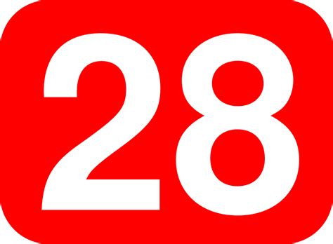 Download Number, 28, Red. Royalty-Free Vector Graphic - Pixabay