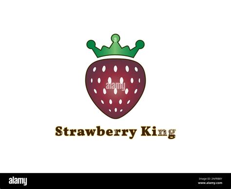Strawberry King Fruit - Food Logo Design vector illustration Stock Vector Image & Art - Alamy