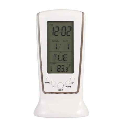 LED Digital Temperature Alarm Clock Table Clocks With Alarm Calendar Date Functions Modern ...