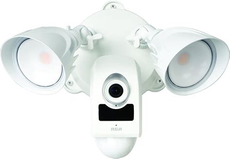 Security Camera - RCA Flood Light Camera for Live Home Security Monitoring - Motion Sensor ...