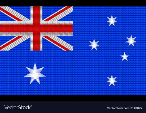 Australian flag embroidery design pattern Vector Image