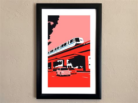 BART Oakland, CA Poster Bay Area Landmarks Bay Area Rapid Transit Public Transportation ...