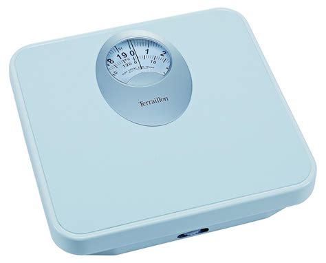 Terraillon Mechanical Bathroom Scales, Large Rotating Dial, 120 kg/19 st, T61 White kg/st ...