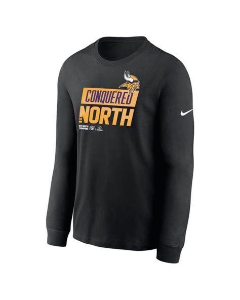 Nike 2022 Nfc North Champions Trophy Collection (nfl Minnesota Vikings) Long-sleeve T-shirt In ...