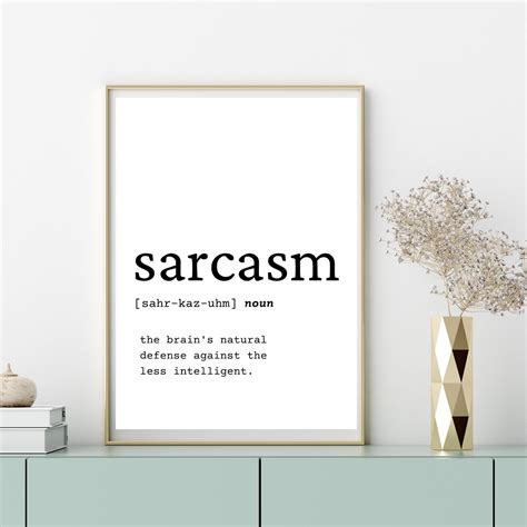 Sarcasm Definition Wall Art, Digital Download, Definition Home Decor ...