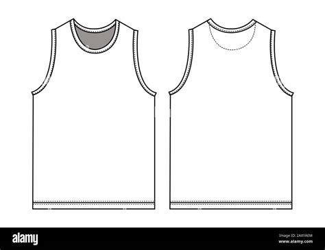 Tank top, sleeveless shirt template illustration Stock Vector Image ...