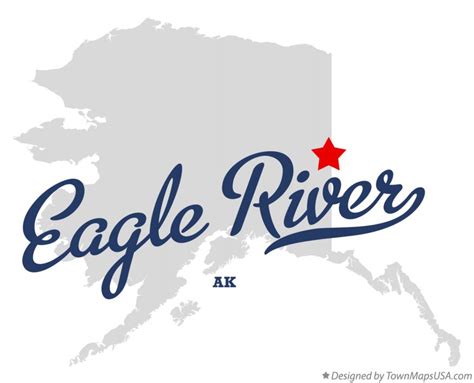 Map of Eagle River, Southeast Fairbanks County, AK, Alaska