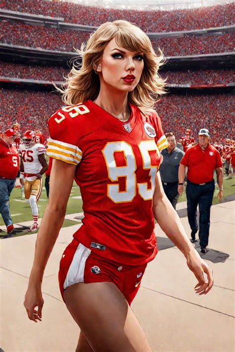 Hyper realistic image taylor swift kansas city chiefs jersey... by Jure ...