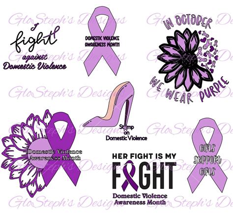 Domestic Violence Awareness Month-svg PNG Domestic Abuse Survivor-her ...