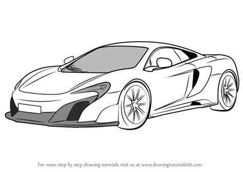 Step by Step How to Draw McLaren 675LT : DrawingTutorials101.com