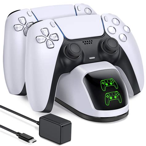 PS5 Controller Charging Station for Playstation 5 Dualsense Controller with Dual Stand Charger ...