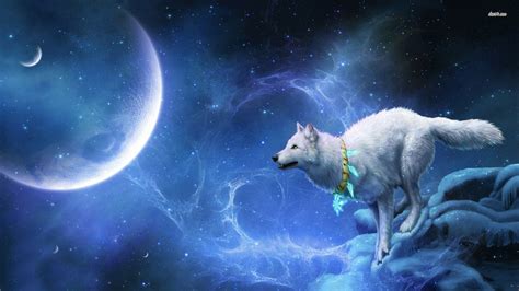 Anime Fantasy Galaxy Wolf Wallpaper - Alpha Male Wolf Digital Art Fantasy Girl Wolves Fantasy ...