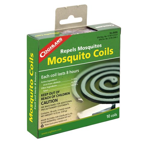 Coghlans Coghlan'S 8686 10 Pack Mosquito Coils Repels Mosquitos Burns 8 Hours | eBay