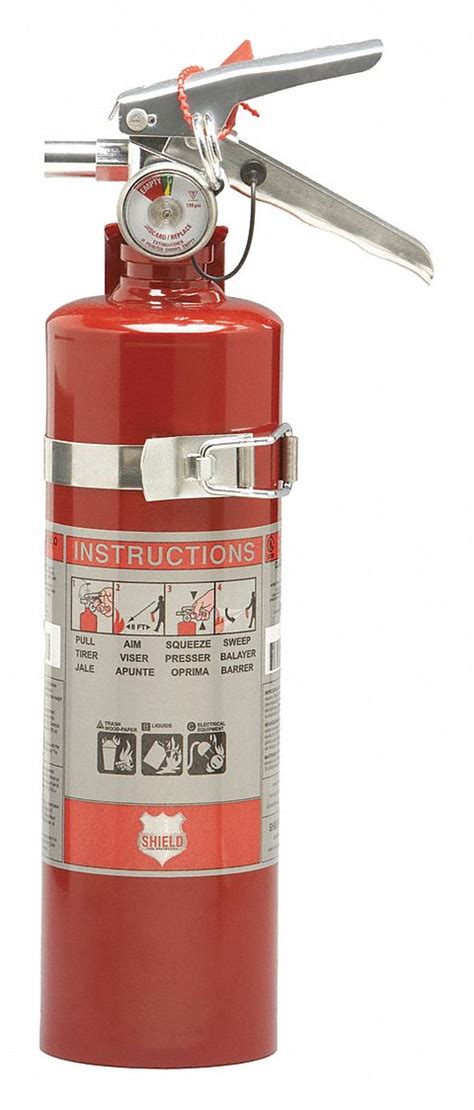 Fire Extinguisher, Dry Chemical, Monoammonium Phosphate, 2 1/2 lb, 1A:10B:C UL Rating - Grainger