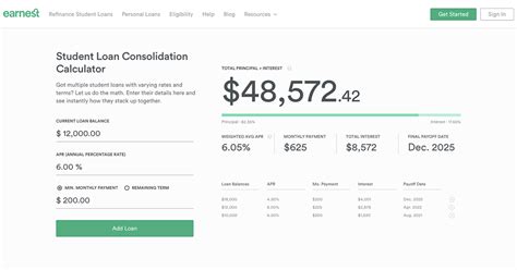 Student Loan Consolidation Calculator | Earnest