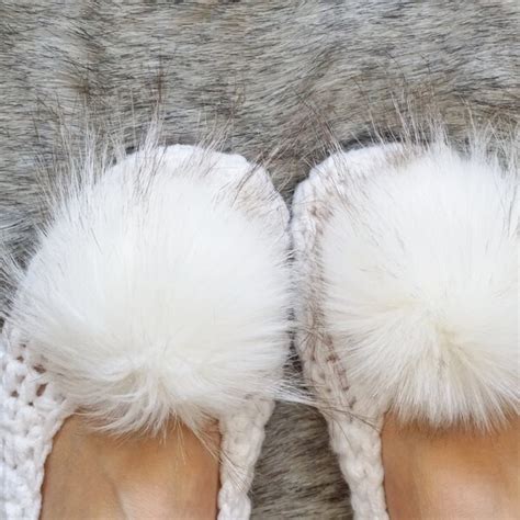 Pom Pom Slippers - Etsy