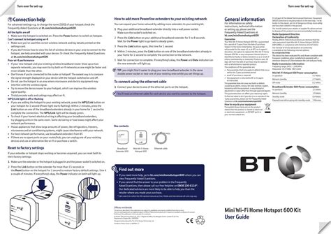 BT MINI WI-FI HOME HOTSPOT 600 KIT USER MANUAL Pdf Download | ManualsLib