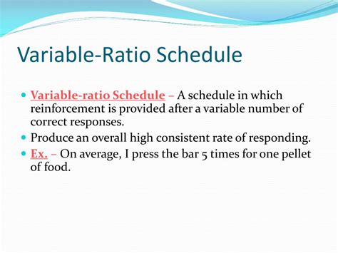 example of variable ratio