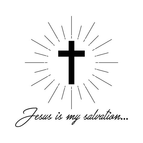 Jesus Salvation Sign. Jesus is my Salvation 10177372 Vector Art at Vecteezy