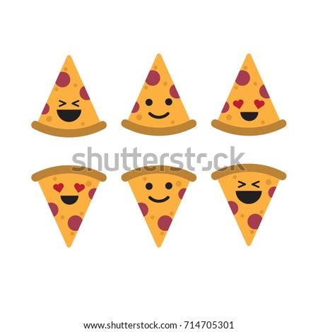 Happy Pizza Emoticons Laugh Love Happy 스톡 벡터 714705301 - Shutterstock