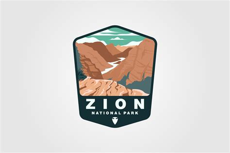 zion national park emblem design | Creative Market