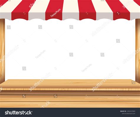 Stall Red Awning On White Background Stock Vector (Royalty Free) 1455257003 | Shutterstock