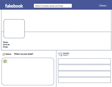 Blank Word Wall Template Free Unique Free Blank Facebook Template Word Pdf Facebook Template ...