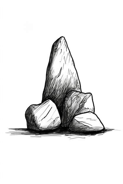 Premium AI Image | A sketch of a large rock with the words " the big ...