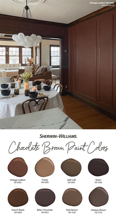 chocolate brown paint colors in the dining room