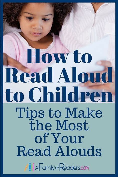 How to Read Aloud to Children (Tips for Parents) • A Family of Readers | Read aloud, Family read ...