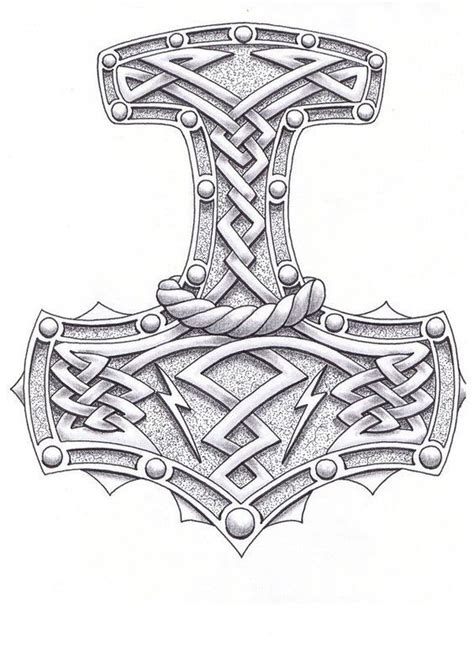 Thors Hammer Viking Warrior Tattoos, Viking Tattoo Symbol, Viking ...