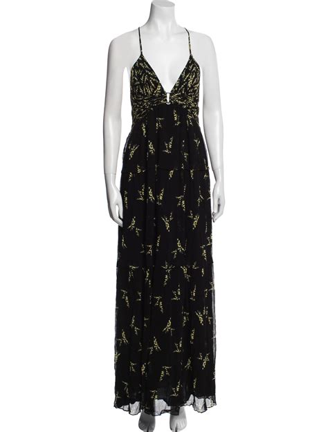 CH Carolina Herrera Printed Long Dress - Black Dresses, Clothing ...